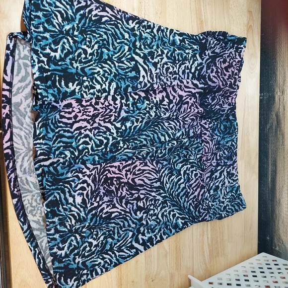 Torrid purple & blue Tiger Pattern tube top Swim top 90s Y2K Retro - Picture 6 of 6